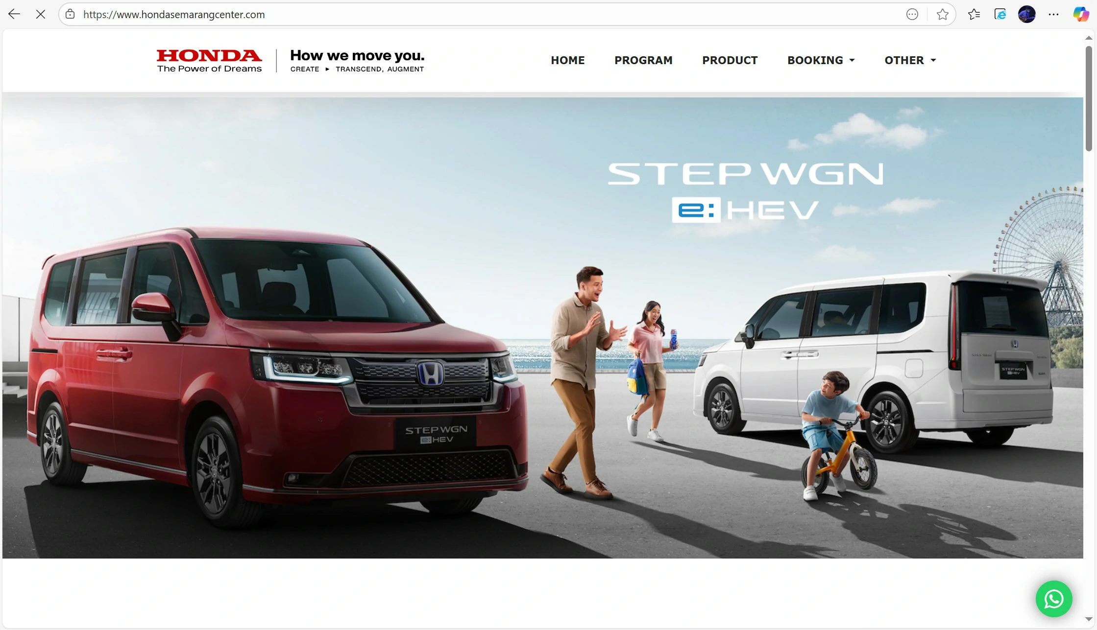 Portfolio website Honda Semarang Center oleh Kolaborasik Project