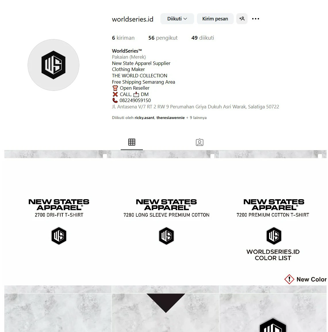 Portfolio website WSID oleh Kolaborasik Project